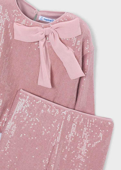 Girls' Cotton Floral Printed Top & Trousers Set