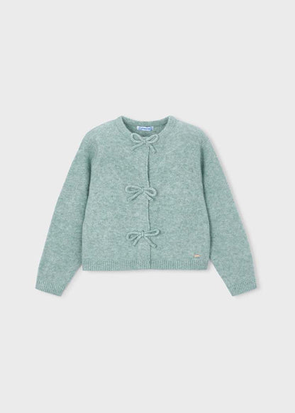 Girls' Floral Knit Cardigan